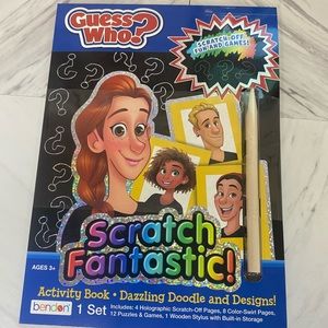 Scratch fantastic Guess who? Activity and doddle pad